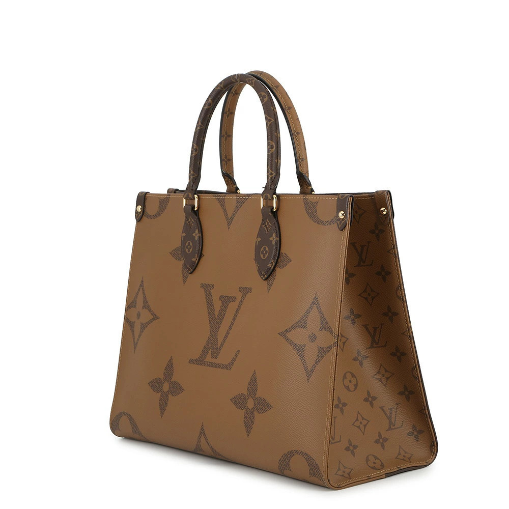 Louis Vuitton Shoulder Go On Giant The Reverse Tote Handbag Monogram Bag Brown